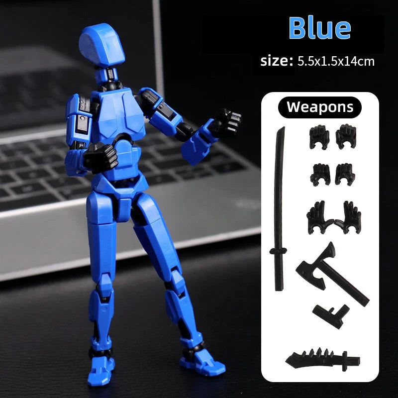 Multi-Jointed Movable Robot Mannequin – 13 Poseable Action Figures Toy Econic Blanks
