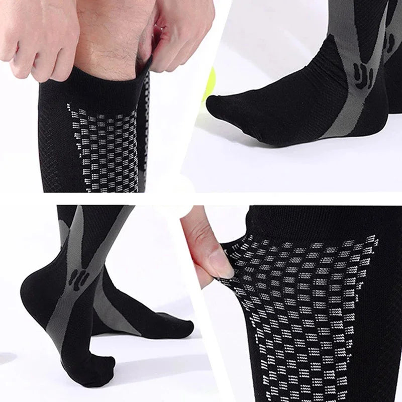 Compression Socks Varicose Veins Men's And Women's Sports Socks Football 20-30 Mmhg Elastic Anti Fatigue Pain Relief Wholesale Quick Pick Grocers