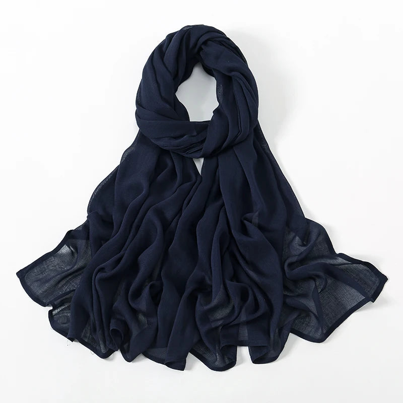 Fashion Modal Hijab Rayon Cotton Shawls Muslim Hijabs For Women Plain Scarf Big Size Headscarf Islamic Turban Headband 190*85cm Quick Pick Grocers