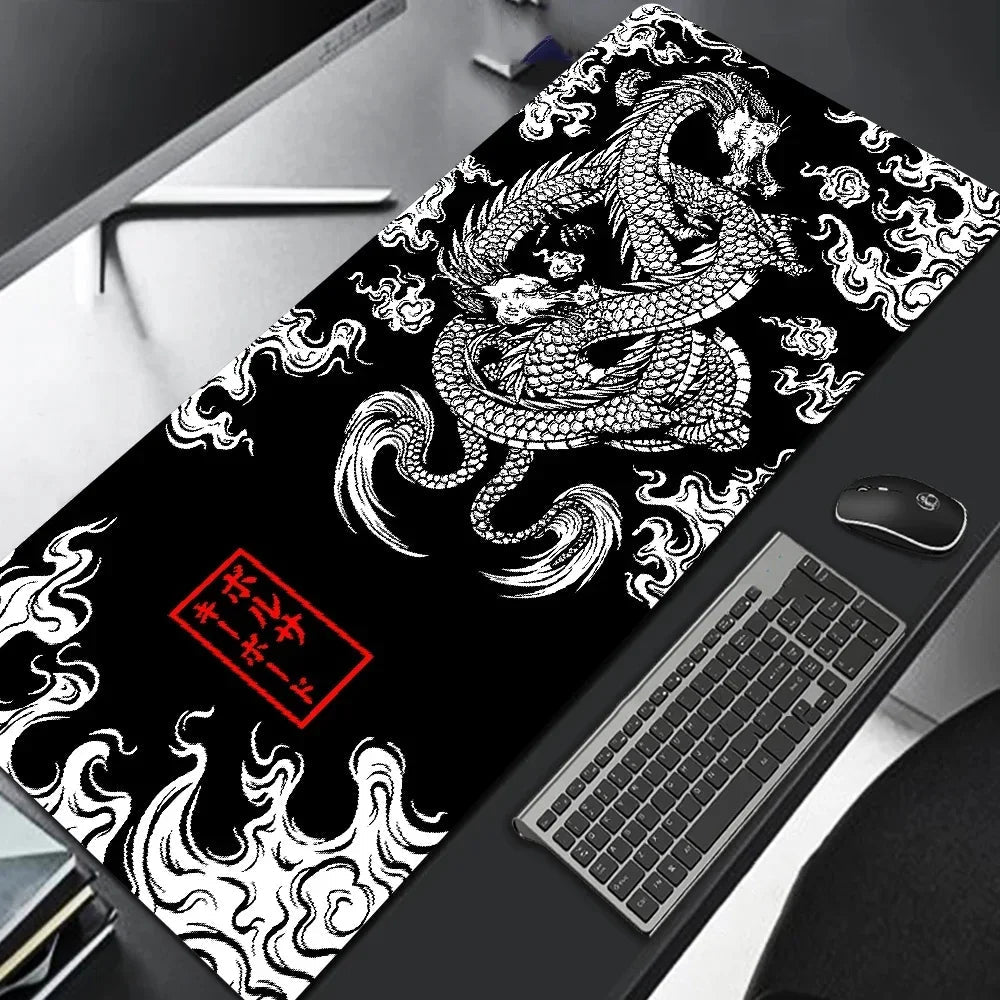 Japanese Dragon Large XXL Gaming Mousepad 900x400 700x300 Speed Desk Mat Anime Theme Keyboard Gamer Mouse Pad for Esports Quick Pick Grocers