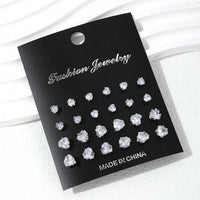 12 Pairs Of Luxurious, Simple, Shiny, And Caring Zirconia Decorative Earrings Are Suitable For Gifts To Parties,And Couples Quick Pick Grocers
