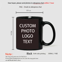 Personalised Your Photo Mug, Custom NAME IMAGE  Cup,Customize Coffee Mugs, Tea Cups, Mothers' day, Fathers' day Wedding Gift Quick Pick Grocers
