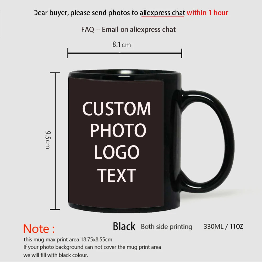 Personalised Your Photo Mug, Custom NAME IMAGE  Cup,Customize Coffee Mugs, Tea Cups, Mothers' day, Fathers' day Wedding Gift Quick Pick Grocers