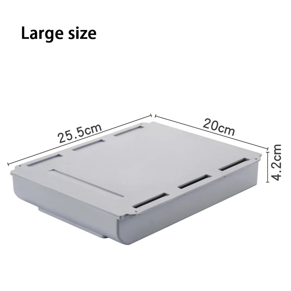 Hidden Storage Box Desk Storage Drawer Self-Adhesive Plastic Table Storage Holder Simple Sundries Cosmetics Stationery Organizer Quick Pick Grocers