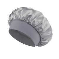 1PC Women's Satin Solid Bonnets Wide-brimmed Night Sleeping Bathing Hat Unisex Head Wrap Elastic Band Cap Hair Care Bonnet. Econic Blanks