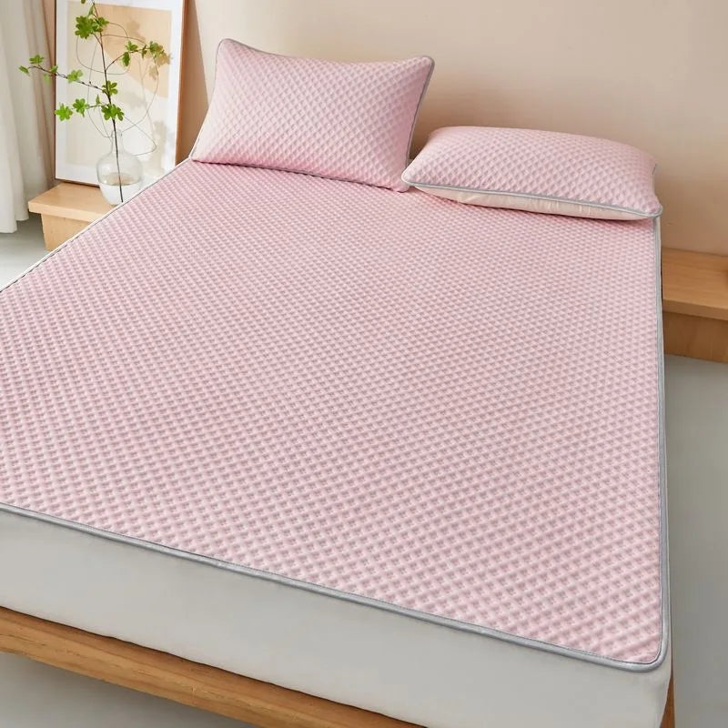 Breathable Cooling Mattress Comfortable Washable Ice Silk Bed Mat Pad Soft Skin-friendly Summer Sleeping Mat Household Quick Pick Grocers