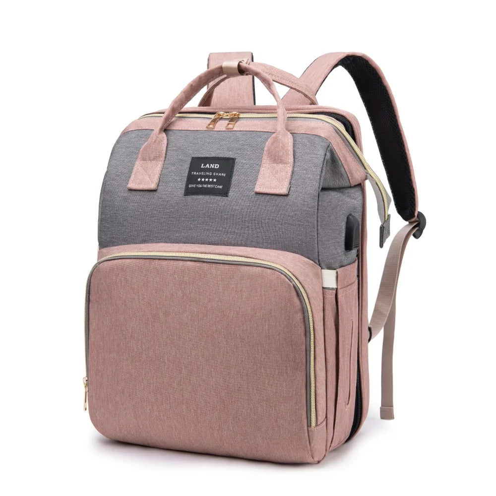 Mommy Bag Lightweight Portable Folding Crib Bed Large-capacity Travel Maternity Bags Baby Backpack Female Mommy Outting Bag Econic Blanks