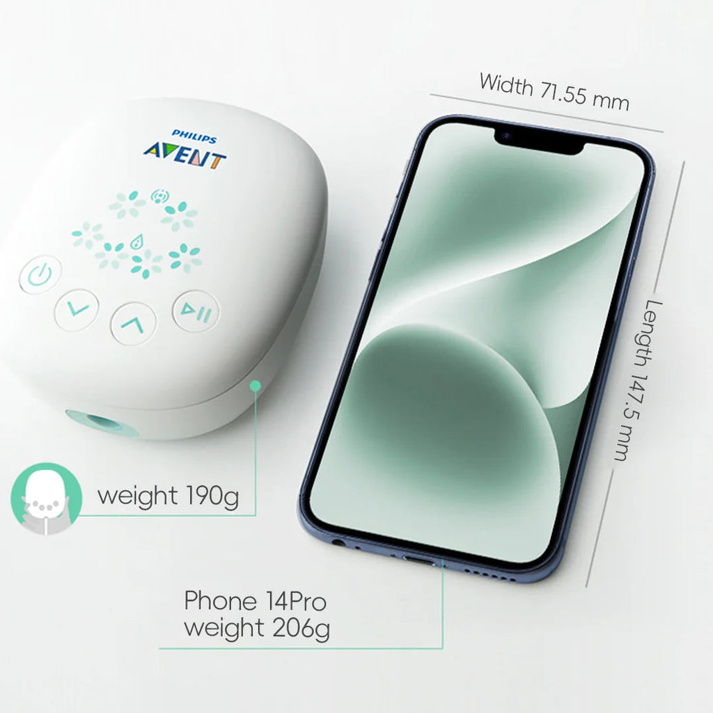 PHILIPS AVENT Portable Single Electric Breast Pump with Smart Massage & Petal Stimulation – Mimics Baby’s Natural Sucking Purest Peak