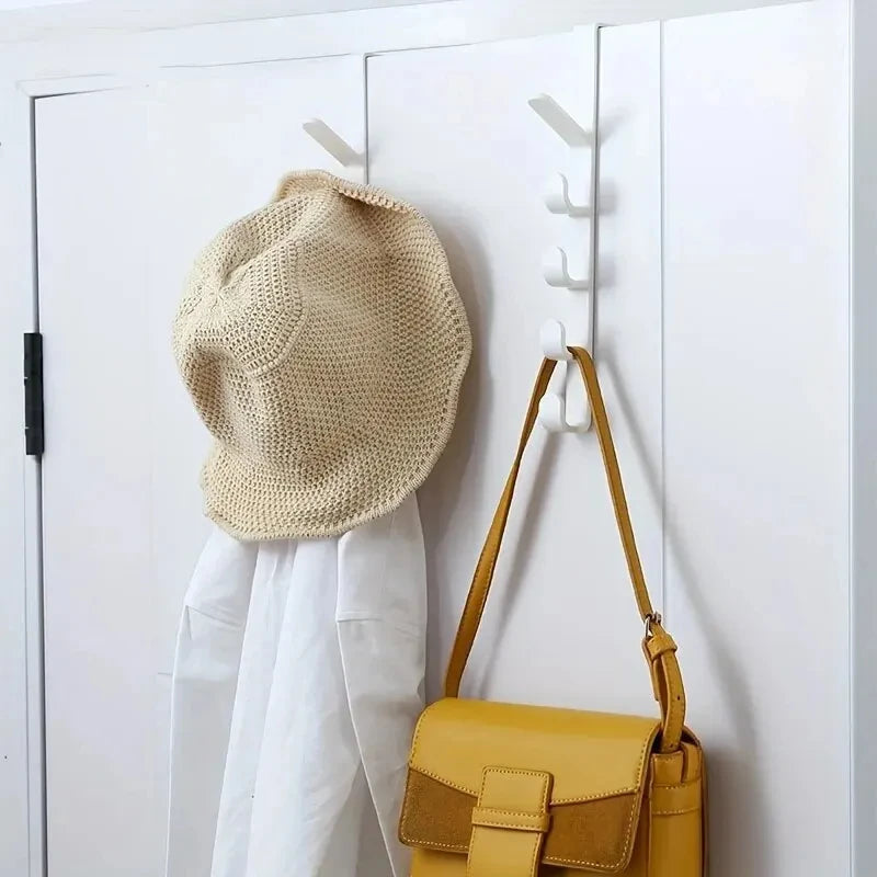 1pc Bedroom Door Hanger Clothes Hanging Rack Over The Door Plastic Home Storage Organization Hooks, Purse Holder For Bags Rails Econic Blanks