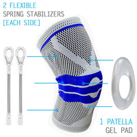 Knee Brace Knee Support Knee Pads Knee Compression Sleeve for Running Meniscus Tear Arthritis Joint Pain Relief Men Women Quick Pick Grocers