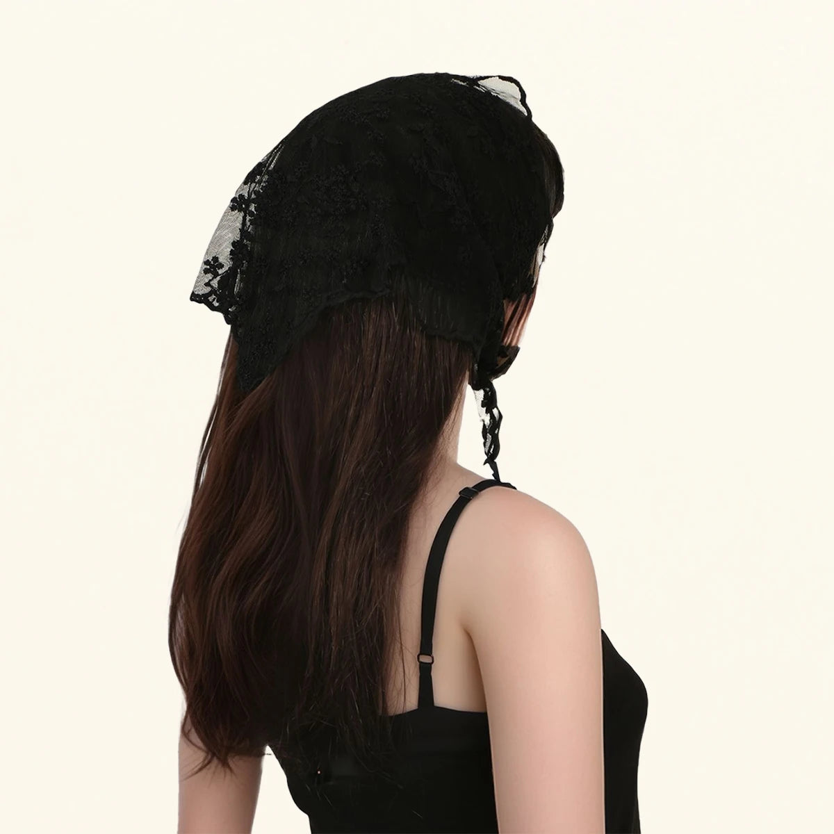 Elegant Lace Scarf Hollow Out Embroidery Foulard Bandana Solid Color Triangular Scarf Thin Vintage HandkerChiefs for Hair Woman Quick Pick Grocers