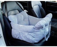 Dog Car Seat with Safety Belt - Non-Slip Pet Car Bed for Small Dogs, Washable Travel Carrier with Secure Straps for Safe Car Quick Pick Grocers