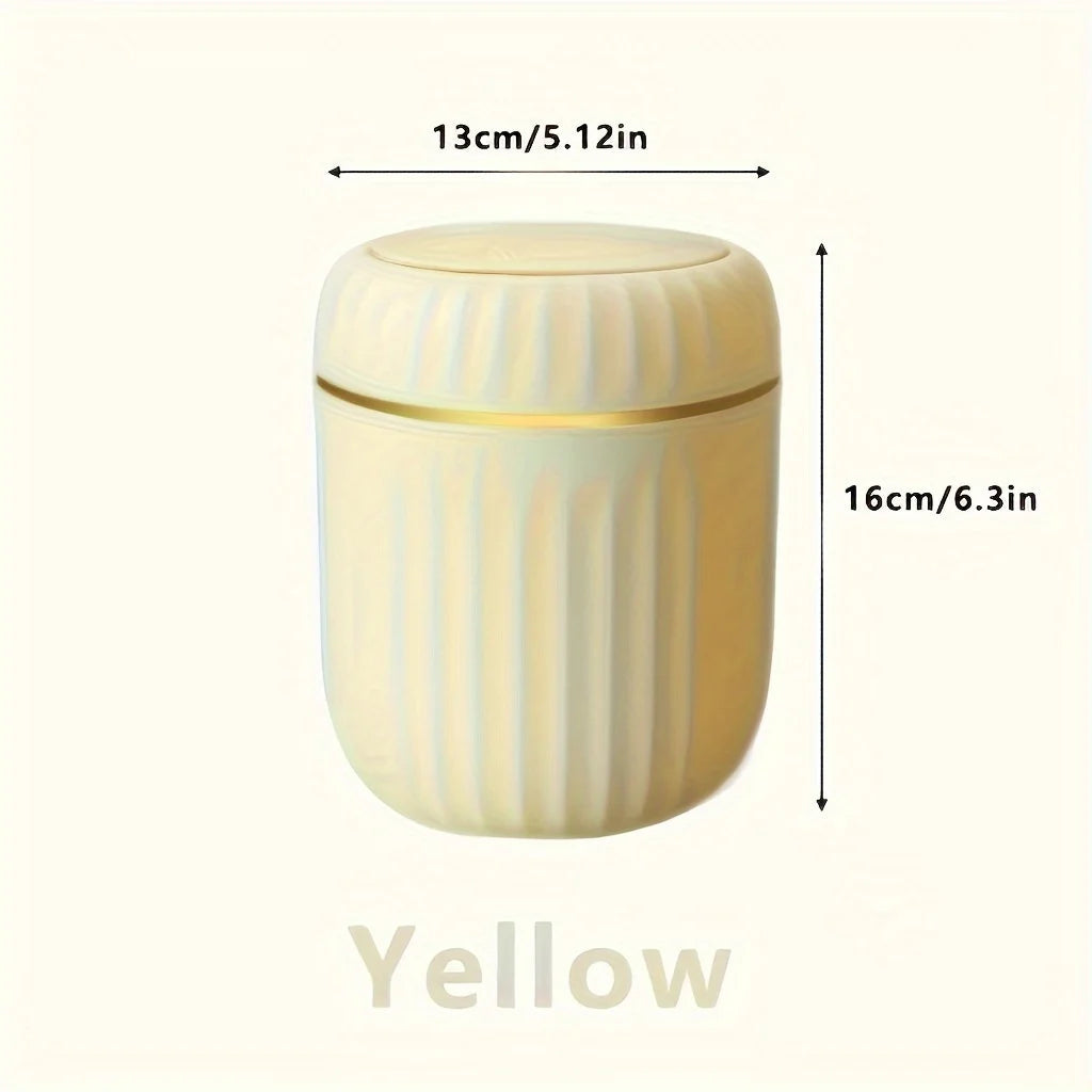 Mini Desktop Trash Can with Lid Garbage Waste Bin Organizer Bedroom Office Desk Storage Box Made Durable Plastic Home Supplies Econic Blanks