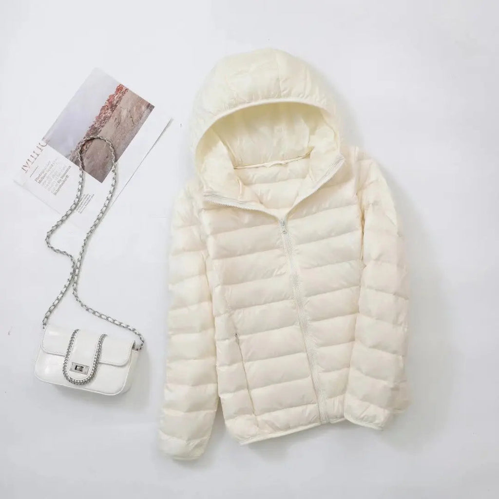 Women Puffer Jacket 15 Colors Plus Size 5XL 6XL 7XL 2025 New Spring Autumn Female Ultra Lightweight Packable Hooded Down Coats Quick Pick Grocers