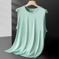 Men's Ice Silk Mesh Vest Lightweight Sports Summer Wear Sleeveless T-shirt Tank Top Casual Fashion Outerwear Quick Pick Grocers