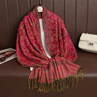 Luxury Brand Autumn Cashmere Pashmina Shawl Lady Wrap Warm Winter Scarves Design Print Female Foulard Cotton Stoles Scarf 2023 Quick Pick Grocers