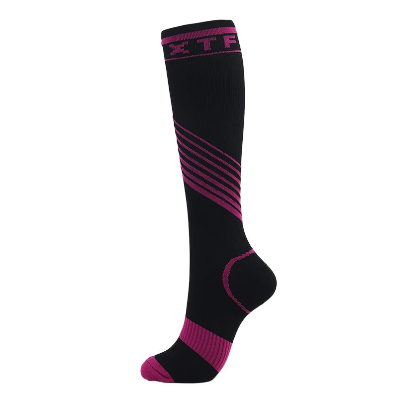 Compression Socks Varicose Veins Men's And Women's Sports Socks Football 20-30 Mmhg Elastic Anti Fatigue Pain Relief Wholesale Quick Pick Grocers