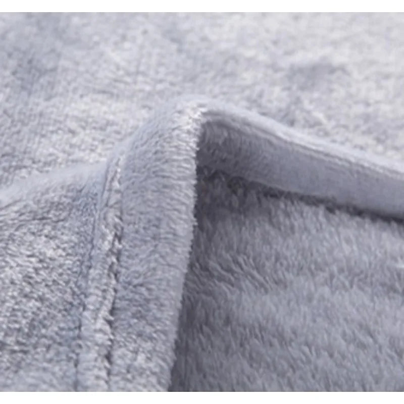 2025 new solid color simple plush blanket multi-functional Farley plush thickened warm blanket Purest Peak