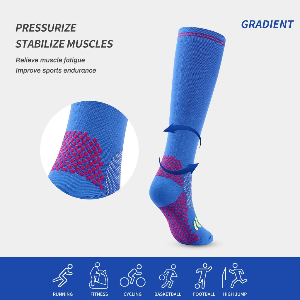 1/3 Pairs Dropship Compression Socks Varicose Veins 20-30 Mmhg Men Women Socks For Running Cycling,Football Soccer Stockings Quick Pick Grocers