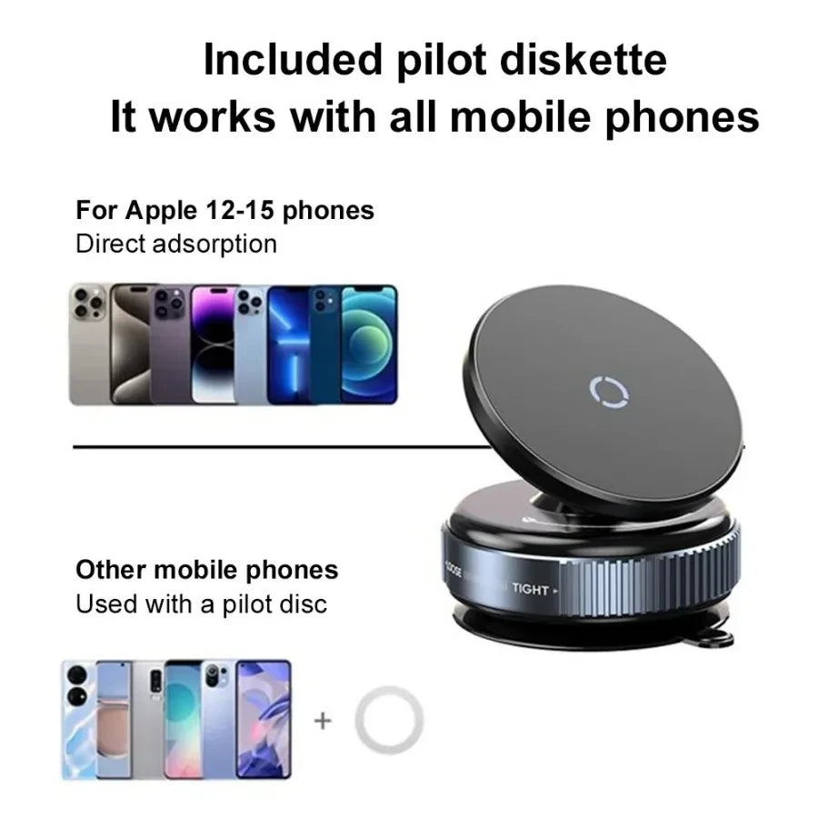 Magnetic Suction Phone Mount 360° Adjustable Vacuum Foldable Phone Holder Car Mounted Adsorption Bracket Universal Car Bracket