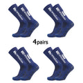 4Pairs/Lot 2024 New ANTI SLIP Tapedesign Football Socks Mid Calf Non-Slip Soccer Sport Cycling Sports Mens Sock EU38-45 Quick Pick Grocers