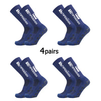 4Pairs/Lot 2024 New ANTI SLIP Tapedesign Football Socks Mid Calf Non-Slip Soccer Sport Cycling Sports Mens Sock EU38-45 Quick Pick Grocers