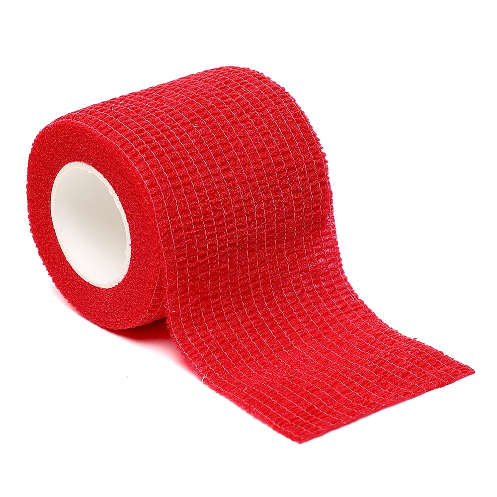 Black sports self-adhesive elastic bandage with 4.8-meter elastic knee pads, 18 colors for fingers, ankles, palms, and shoulders Quick Pick Grocers