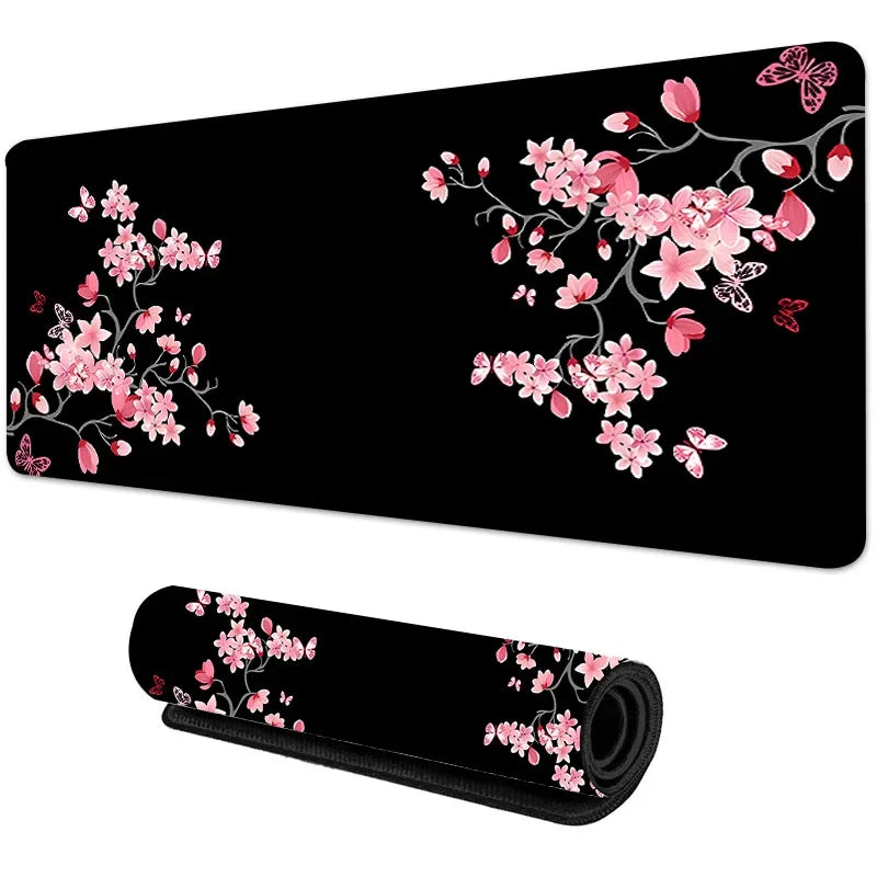 Sakura Scenery Mouse Pad Large Anti-Slip Rubber Gaming MousePad Durable Thick Seam Edge Suitable for Office and Gaming Desk Mats Quick Pick Grocers