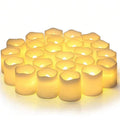 24PCS LED Candle Tea Lights Battery Operated Red Shells Romantic Decoration Flameless  Wedding Party Use Econic Blanks