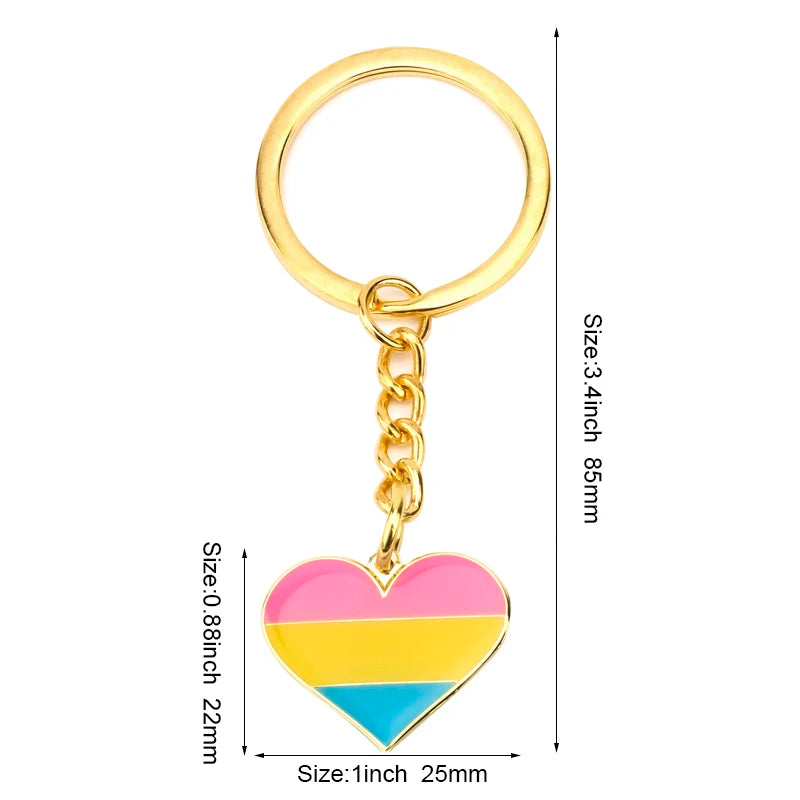 Progress Transgender Rainbow Pansexual pride Genderqueer pride Asexual Metal Key Ring Key Chain For Women Jewelry Quick Pick Grocers