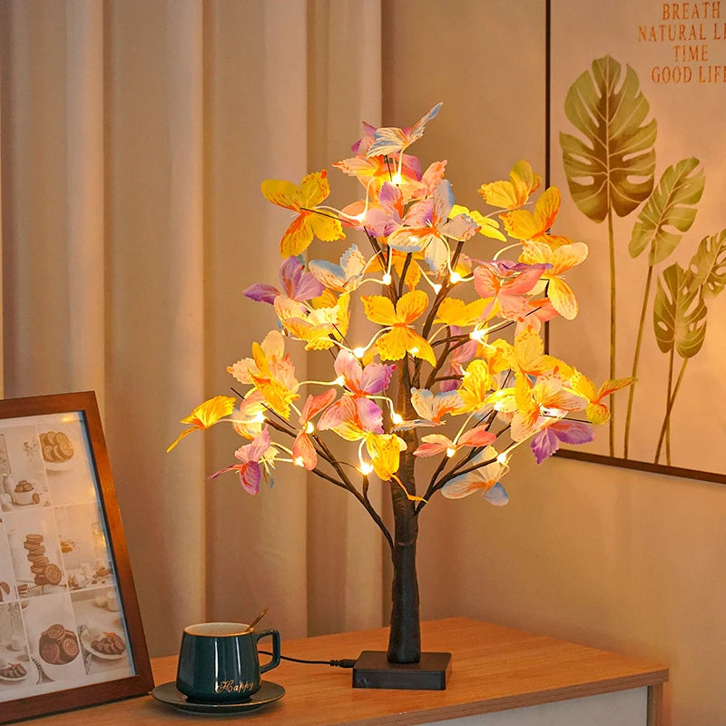 Tabletop Bonsai Tree Lights, Butterfly Tree Lamp, DIY Decorative LED Night Light,for Gift Party Holiday Camping Summer Home Deco Quick Pick Grocers