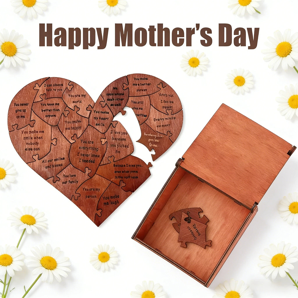 20 Reasons Why I Love You Puzzle Engraved Love Gift Home Decor Sentimental Gifts Personalized Mother's Day Valentine Day Gift Quick Pick Grocers