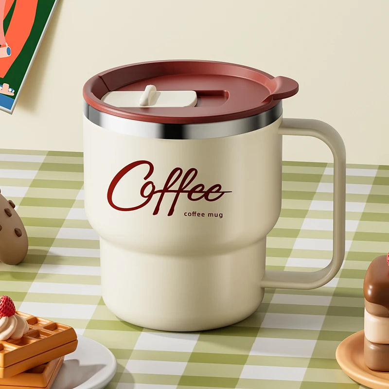 400ML Double Layer Coffee Mug 304 Stainless Steel Sealed Drinking Cup For Cold And Hot Water Insulated Milk Coffee Cup Drinkware Quick Pick Grocers