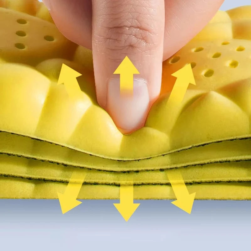 4D Cloud Technology PU Sole Sports Insoles For Shoes Soft Breathable Shock Absorption Cushion Running Orthopedic Care Insoles Quick Pick Grocers
