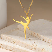 Rhythmic Gymnastics Necklace Women Trend 2025 Gymnast Stainless Steel Jewelry BFF Dancer Girl Sport Accessories Mother Day Gift Quick Pick Grocers