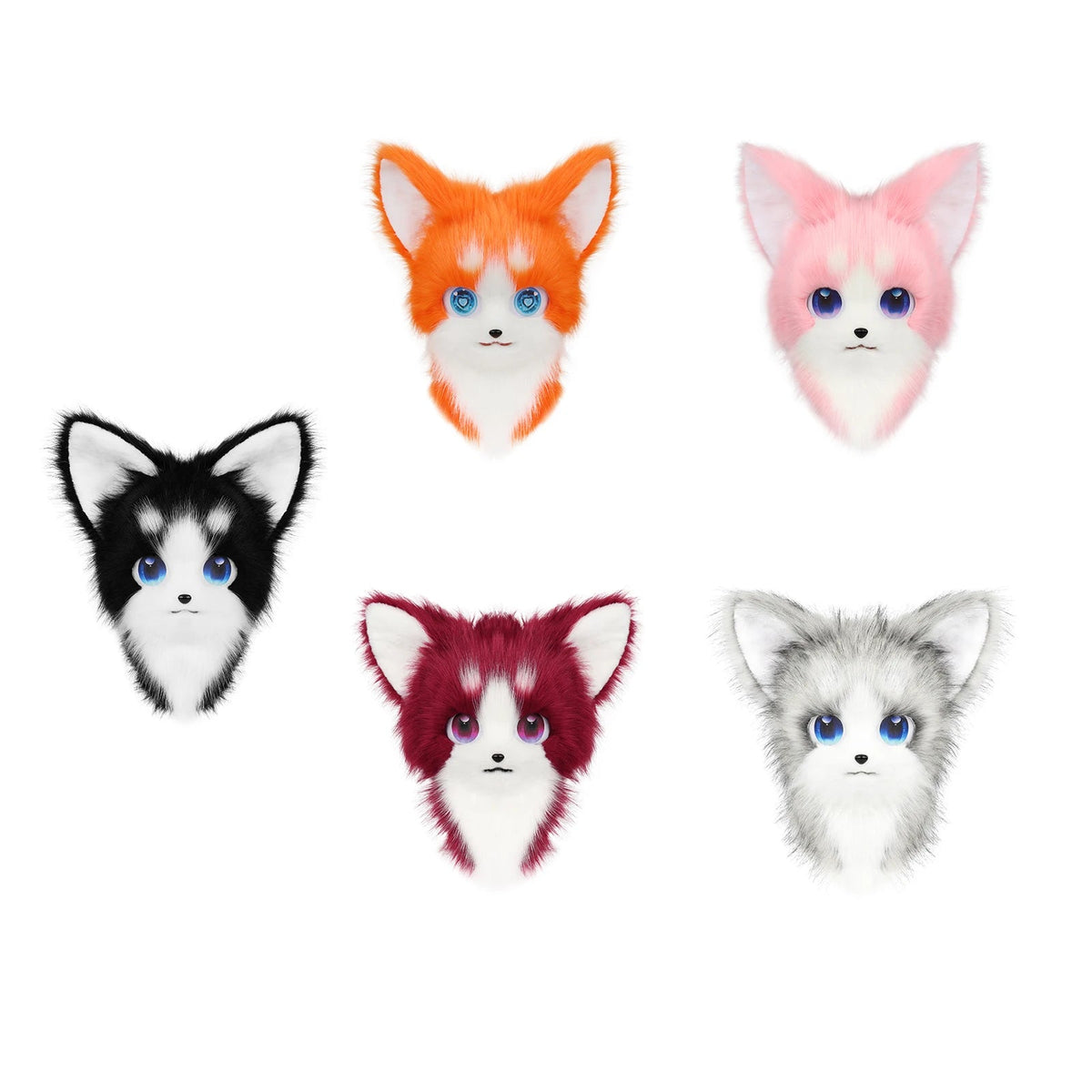 Animal Furry Fursuit Head Mask Plush Cat Fox Mask Costume Props for Halloween Cosplay Party Quick Pick Grocers