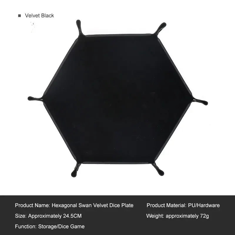 1pc Hexagonal Dice Tray and Miscellaneous Storage Box Board Game Dice Tray Accessories Leather Dice Tower Quick Pick Grocers