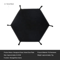 1pc Hexagonal Dice Tray and Miscellaneous Storage Box Board Game Dice Tray Accessories Leather Dice Tower Quick Pick Grocers
