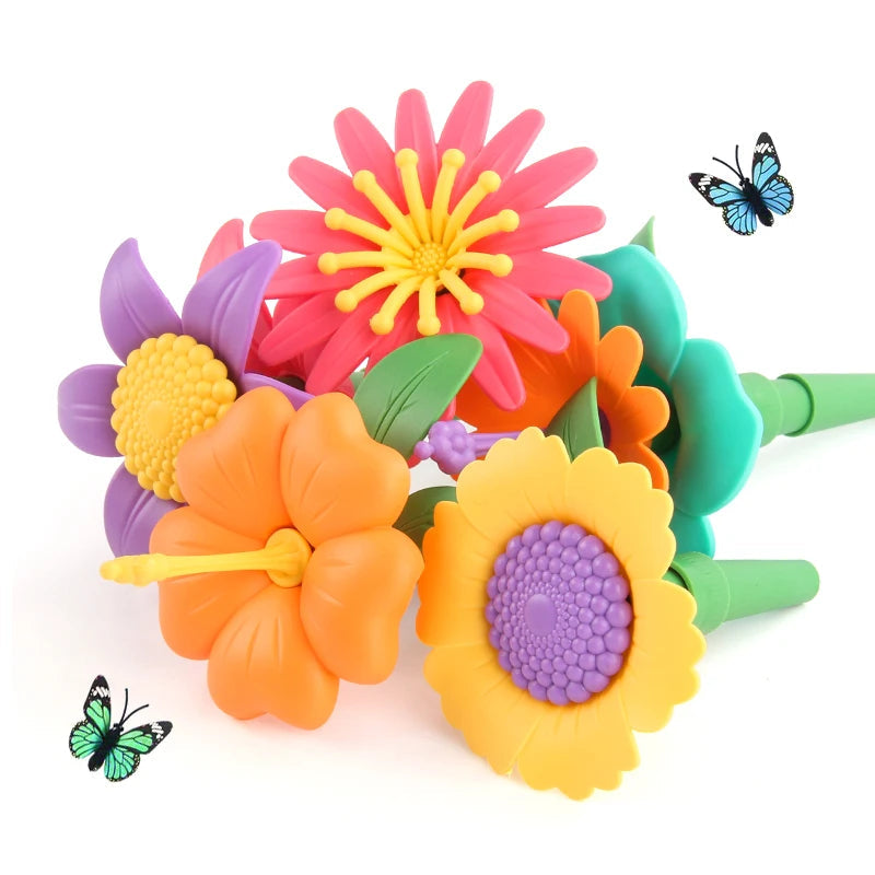 Grow Their Imagination with STEM Educational Flower Garden Building Toy - Perfect Gift for 3-7 Year Old Boys & Girls! Quick Pick Grocers
