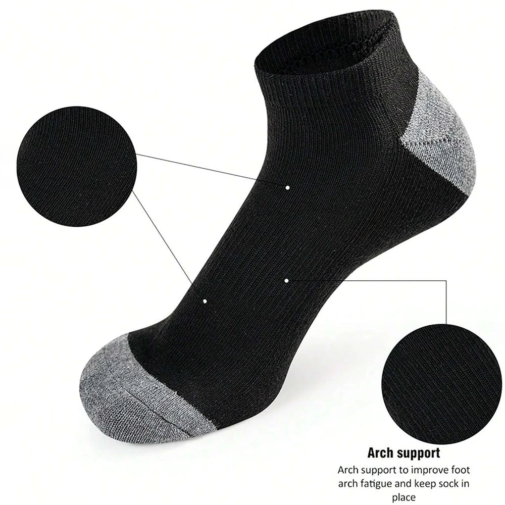 10 Pairs Of Comfortable Breathable Socks Sweat Absorbing Odor Proof Low Cut Solid Color Socks Suitable For Outdoor Activities Econic Blanks