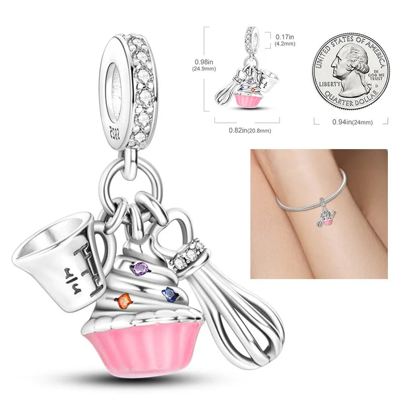 Hot Sale 925 Silver Charms Beads Fit Original Pan Bracelet Making For Woman Jewelry Fashion Pendant Econic Blanks