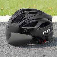 PJT Ultra-Light Magnetic Goggles Bicycle Helmet Lightweight PC Shell & EPS Foam Construction Cycling Helmet MTB Bike Helmet Quick Pick Grocers