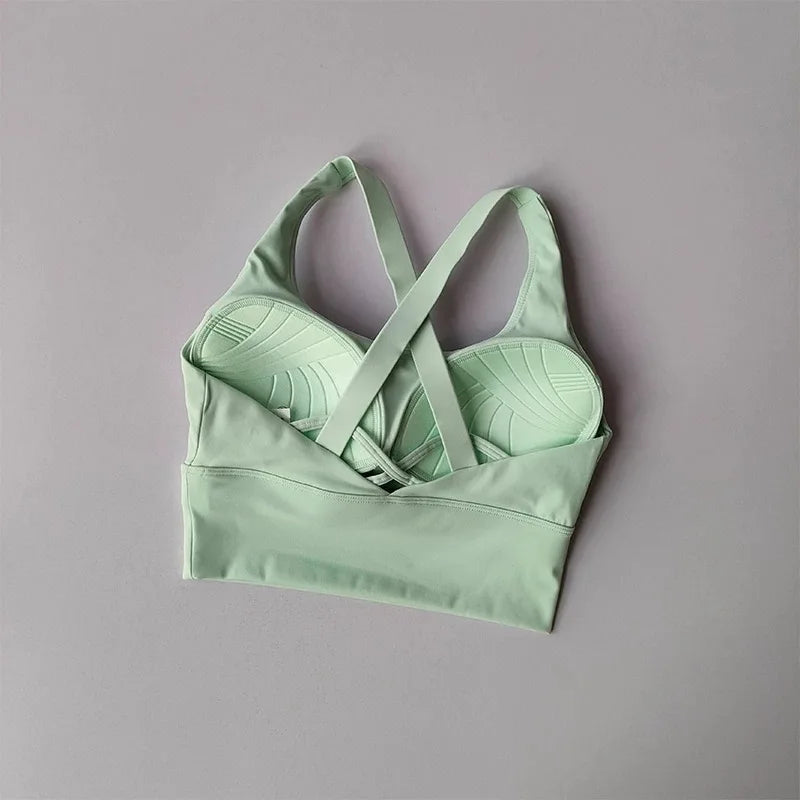 Shockproof High-Intensity Exercise Fitness Bra All-In-One Cup Running Gathered Yoga Beauty Back Breathable Sports Bra for Women Quick Pick Grocers
