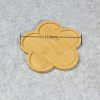 Multi Bamboo Tray Wood Saucer Flower Pot Tray Cup Pad Coaster Plate Kitchen Decorative Plate Creative Coaster Coffee Cup Mat Quick Pick Grocers