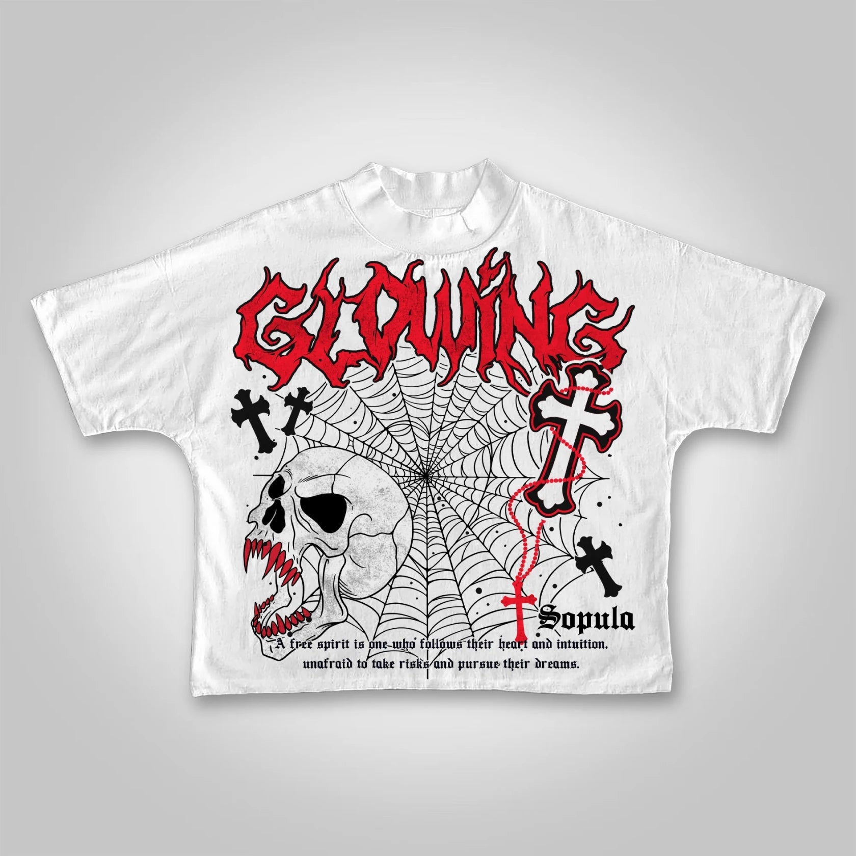 Vintage Dark Centipede Skeletal Graphic Cotton Print T-shirt Men Y2K Summer Short Sleeves Oversize T-shirt Women Casual Tee Tops Quick Pick Grocers