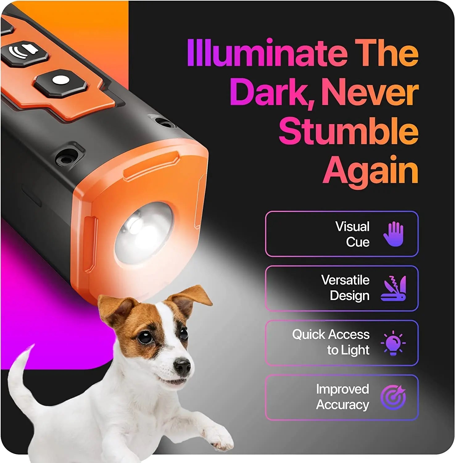 2023 Release Pet Dog Repeller Ultrasonic Dog Training Device Rechargeable Anti Dog Bark Deterrent Device With LED Flashlight Quick Pick Grocers