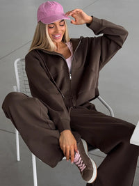 Beautiful Women's Tracksuits with A Zipper and A Hood Trousers Pink Two Piece Set Women Blue Classic Pant Sports Suit for Spring Quick Pick Grocers