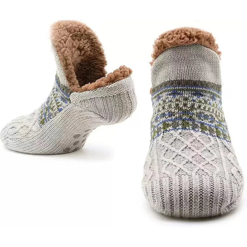 Thermal Mens Fluffy Slipper Socks Winter Warm Women Short Cotton Thickened Home Sleeping Soft Non Slip Grip Fuzzy Floor Socks Purest Peak