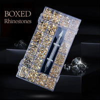 21 grid nail art diamond flat bottom glass diamond multi-style special-shaped diamond shiny nail rhinestone DIY nail art jewelry Econic Blanks