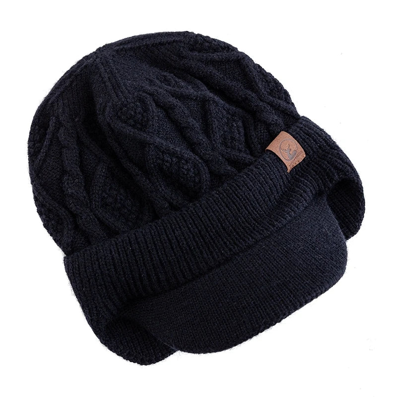 New Unisex Winter Hat Plush Fur Lined Warm Earflap Cap Stylish Soft Beanie Hat  Outdoor Thick Ski Sports Knitted Hat Purest Peak